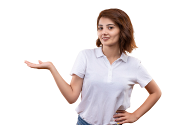 young-girl-with-short-hair-wearing-polo-shirt-smiling-confident-presenting-with-arm-hand